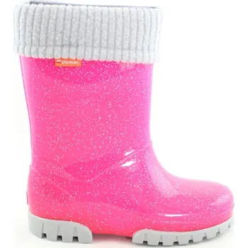 Dívčí obuv Demar STORMER LUX 0407 G růžové Dětské zateplené holínky 28-29 0407G_28-29