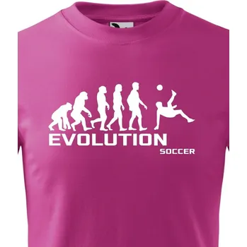 Chlapecké oblečení Dětské tričko - Evoluce fotbalu, Barva Purpurová, Velikost 134 cm/8 roků, Canvas Dětské tričko Bezvatriko.cz 0122