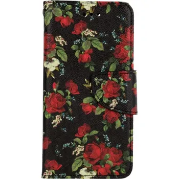 Pouzdro na mobilní telefon Pouzdro iPhone SE 2020 knížkové Květy růží (kryt neboli obal na iPhone SE 2020)