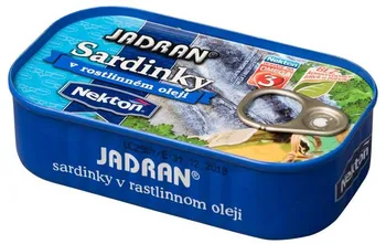 Nakládaná potravina Nekton Jadran sardinky v rostlinném oleji 125 g