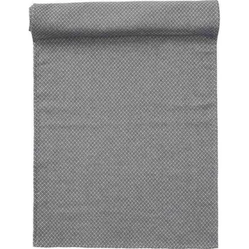 ubrus Bavlněný běhoun na stůl Peak grey 45x150, Klippan Švédsko Šedá