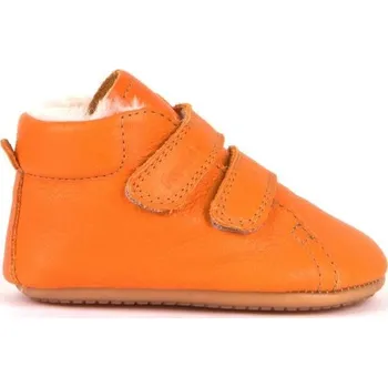 Capáčky Barefoot boty Froddo Prewalkers zimní sheepskin - orange 20