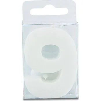 Svíčka Svíčka ve tvaru číslice 9 - mini, bílá - Stadter