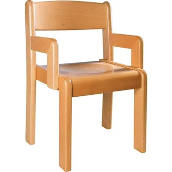 Jídelní židle Židle TIM s područkami - přírodní výška 18 cm
