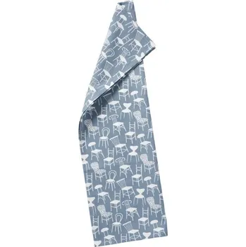 Utěrka Kuchyňská utěrka Chairs blue 46x70, Klippan Švédsko