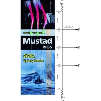 Rybářský háček T95-2/0, Daylight Mackerel Rig Mustad, montáž 3 háčiky