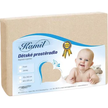 Prostěradlo Bellatex Dětské jersey prostěradlo světle béžová 70x140 cm