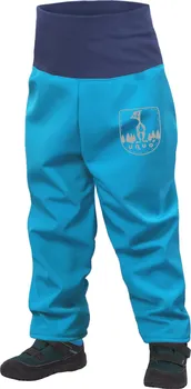 Chlapecké kalhoty Unuo Evžen Batolecí softshellové kalhoty s fleecem tyrkysové
