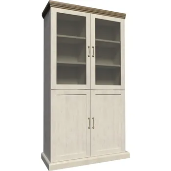 Knihovna Eoshop Vitrína Kingdom D4W, severská borovice / divoký dub, lamino