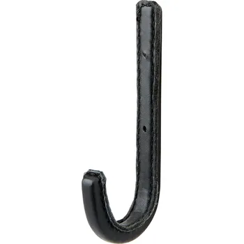 Věšák Černý kožený věšák Loke 14 cm