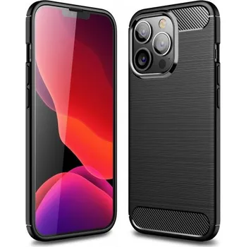 Pouzdro na mobilní telefon Odolný kryt s broušenou texturou pro iPhone 13 Pro Max - černý