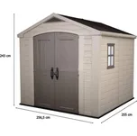 KETER FACTOR 8 x 8 zahradní domek, 256,5 x 255 x 243 cm 17197916 extended_warranty