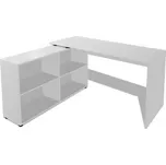 vidaXL Rohový kancelářský stůl 4 police