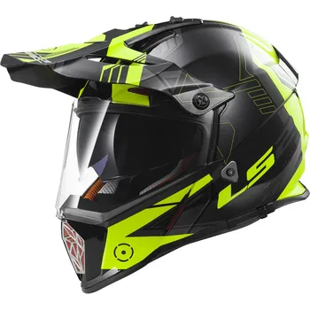 Helma na motorku LS2 MX436 Pioneer Trigger Black White Hi-Vis Yellow S