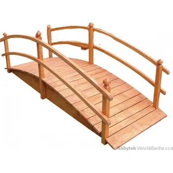 Zahradní houpačka zahradní dekorace dřevěný můstek, dřevěná lávka k jezírku 250 cm MP1 jandr