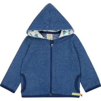 Chlapecká mikina Dětská mikina s kapucí Tmavě modrá melír loud + proud Velikost: 110/116