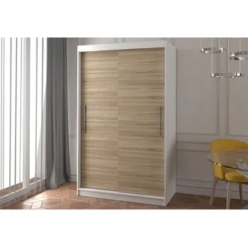 Dětská skříň Stylová šatní skříň Neomi 04 - bílá / dub sonoma - 120 cm