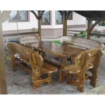 Zahradní sestava dřevěný zahradní nábytek Bavorský 200 1S+2L+2K euromeb 12