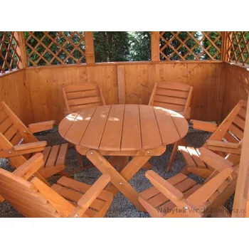 Zahradní sestava dřevěný zahradní nábytek vencl set 1+6 Skladany 3 botodre