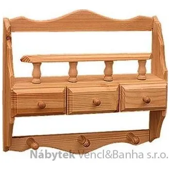 regál dřevěná závěsná polička z masivního dřeva borovice drewfilip 38