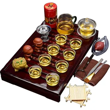 Čajovna Čínský čajový obřad Gong Fu Cha - Skleněná čajová souprava 8