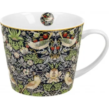 DUO Gifts DG - Velký porcelánový hrnek William Morris STRAWBERRY THIEF BLUE v dárkové krabičce - 610 ml