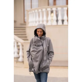 Softshell bunda - šedý melír, Angel wings Velikost: S