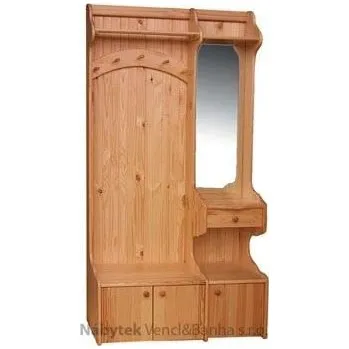 Předsíňová stěna předsíňová stěna, předsíň z masivního dřeva borovice drewfilip 2