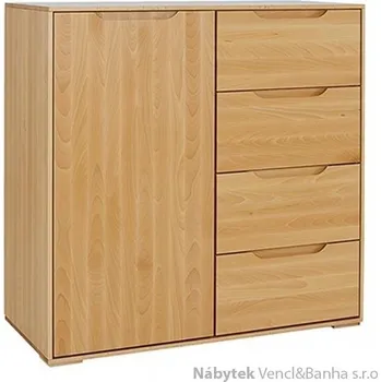 Ložnice Drewmax Dřevěná buková komoda, prádelník z masivního dřeva buk KD426 Pacyg