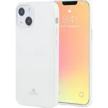 Goospery lesklý kryt z měkkého plastu pro iPhone 13 - bílý