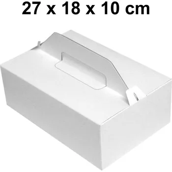 HIT OFFICE Odnosová krabice 27 x 18 x 10 cm vysoká s uchem - bílo/šedá