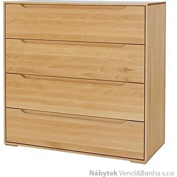 Ložnice Drewmax Dřevěná buková komoda, prádelník z masivního dřeva buk KD424 Pacyg