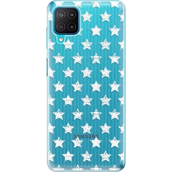 Pouzdro na mobilní telefon Odolné silikonové pouzdro iSaprio - Stars Pattern - white - Samsung Galaxy M12