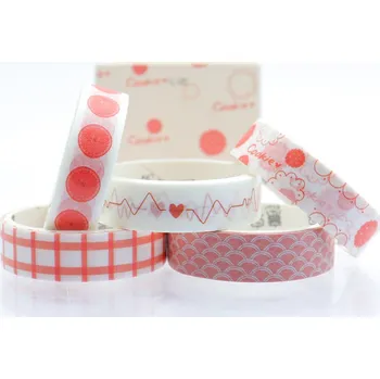 Náplň do diáře CuteArt Washi pásky - Sweet Heart, 5 ks