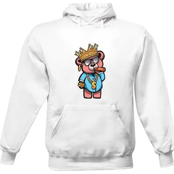 Pánská mikina Pánská mikina s kapucí s potiskem Gangster Medvěd pánské