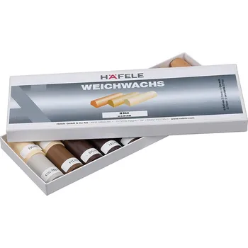 Lak na dřevo Sada 20 ks měkkých opravných vosků Häfele sada od bílé po černou