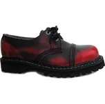 boty kožené KMM 3 dírkové černé/červená Velikost: 42