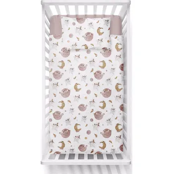 Příslušenství pro dětskou postel a kolébku 2-dílná sada do postýlky/postele + výplň Boho - 90X120 CM