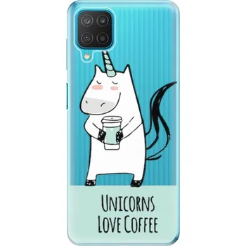 Pouzdro na mobilní telefon Odolné silikonové pouzdro iSaprio - Unicorns Love Coffee - Samsung Galaxy M12
