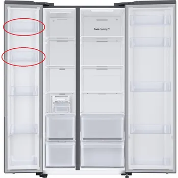 Příslušenství pro lednici Samsung DA63-09367A 1. a 2. přihrádka z vrchu v levé části dveří mrazničky pro americkou ledničku