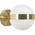 Bílo zlatá skleněná nástěnná lampa Kave Home Anasol 15 cm