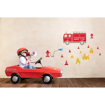 Samolepící dekorace Hasiči - samolepka na zeď