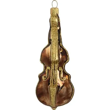 Skleněná dekorace hnědá viola