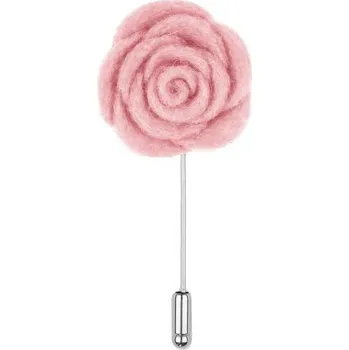 Brož Bubibubi Světlerůžová květina do klopy