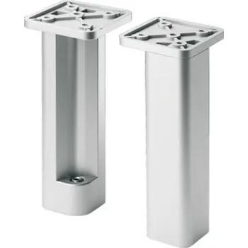 Nábytkové kování Poliplast Nábytková nožka hranatá s rektifikací 38 x 100 chrom