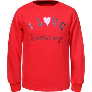 Dívčí mikina Dívčí mikina GLO STORY LEARNING červená Velikost: 92-98