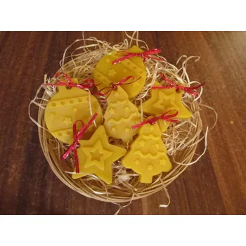 Kosmetická sada Havlíček - Ozdoby na vánoční stromeček ze včelího vosku 6ks