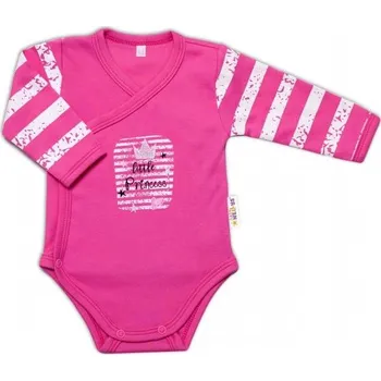 Dětská móda Baby Nellys Kojenecké body, dl. rukáv, zap. bokem Sweet Little Princess, růžová, 48 (0+)