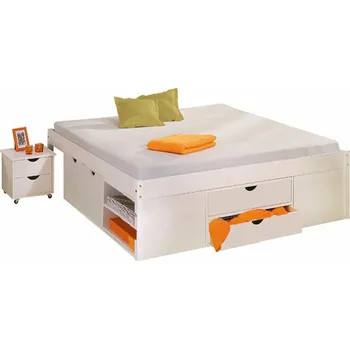 Postel IdeaNabytek Multifunkční dvoulůžko KLASA bílé 180x200