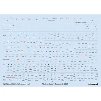 Plastikový model Eduard 1/48 Mi-24D stencils (ZVEZDA)